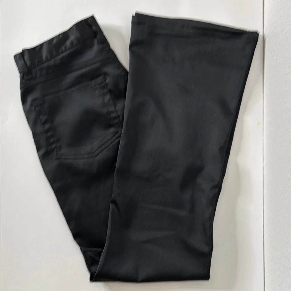 Arizona Jeans Black Satin Flare Casual Dress Party Pants Y2K Women Sz 5 - Picture 2 of 7
